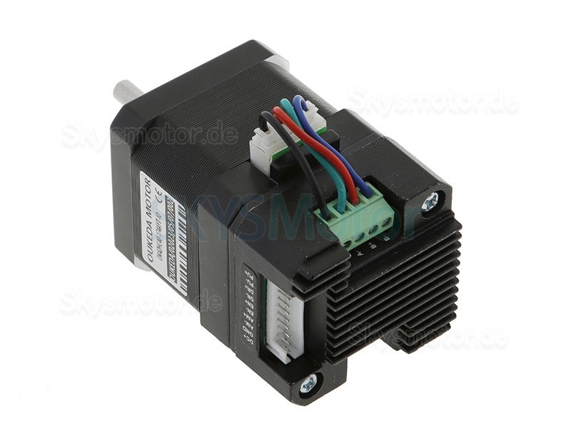 OUKEDA Nema 17 Integriertem Schrittmotor mit Treiber OK42HC40-174AYT-IO 1,8 Deg 0,44Nm 1,68A 2 Phasen 12-40VDC